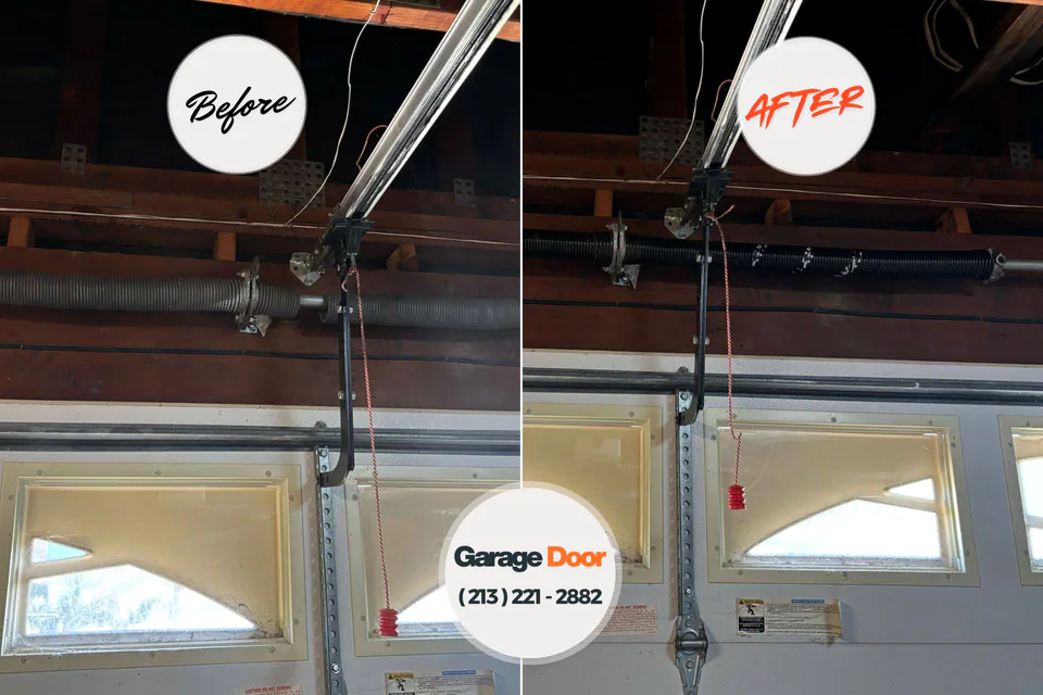 Before and after: garage door repair Country Club, MO